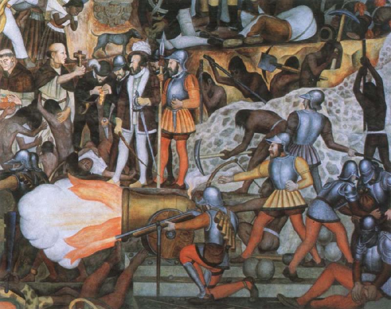 Diego Rivera the spanish conquest of mexico